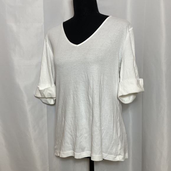 LAUREN Ralph Lauren White V-Neck Top XL - Picture 4 of 7